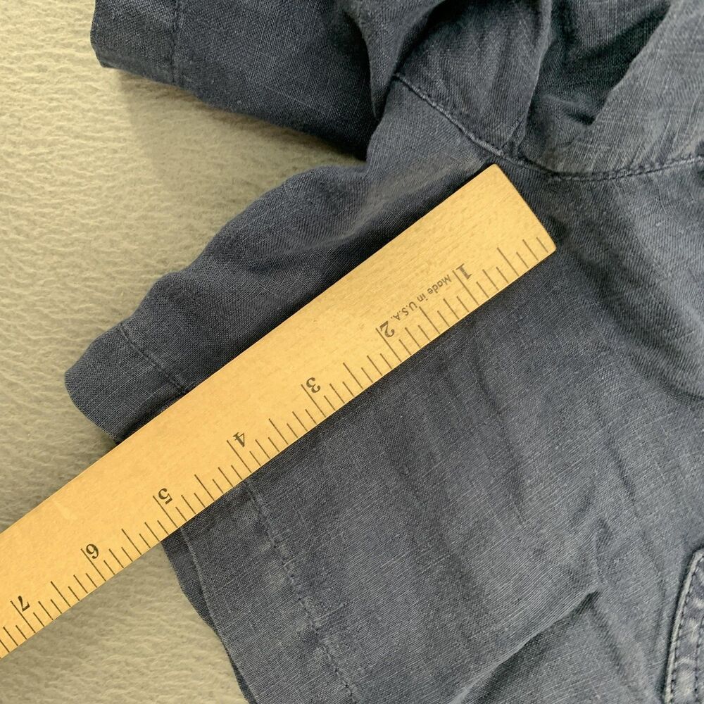 Tommy Bahama Linen Shorts Womens 2 Slate Blue Casual Utility Patch Pockets Beach - Picture 7 of 14